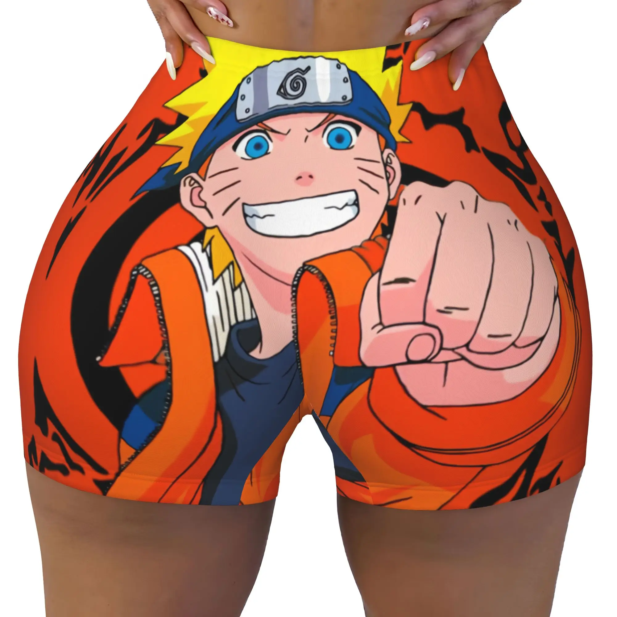 Uzumaki N-Naruto Anime  Volleyball Biker Gym Shorts for Women  Athletic Workout Yoga Shorts