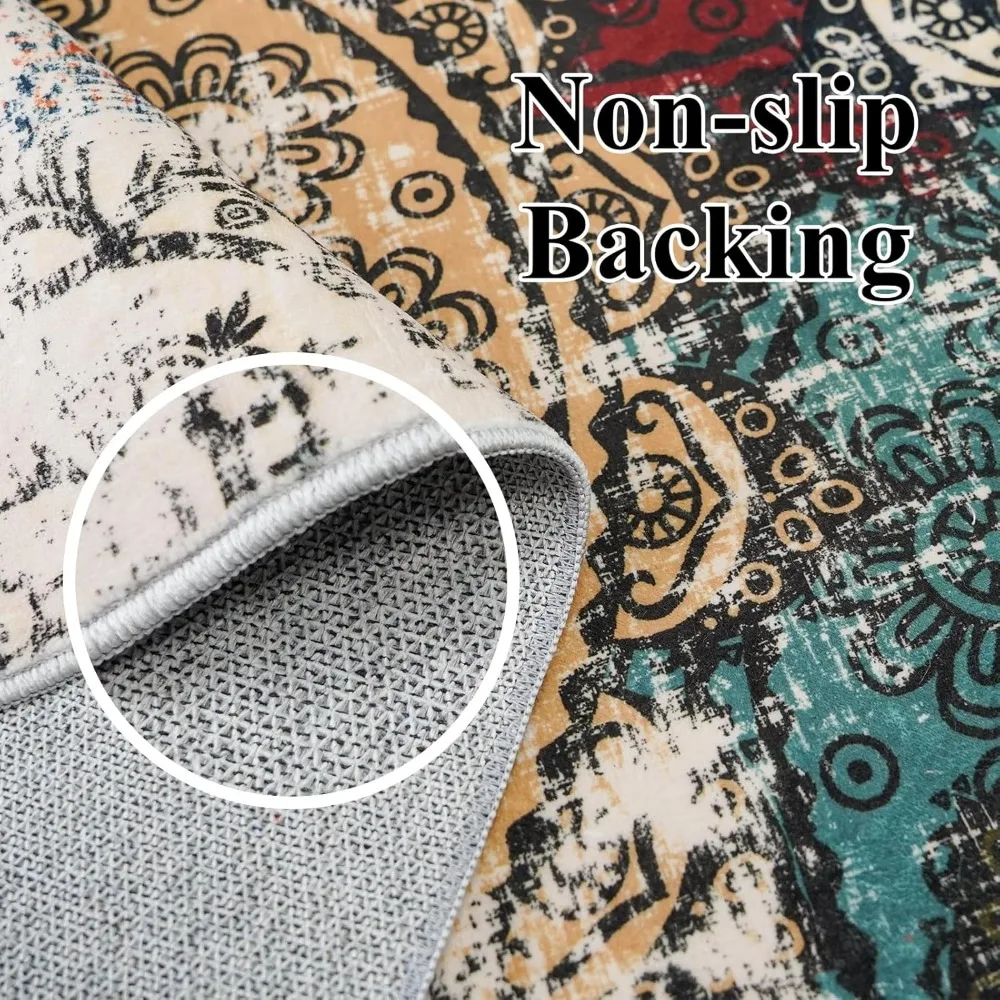 10x14 Living Room Area Rug - Modern Abstract Large Area Rugs Non-Slip Stain Resistant Carpets for Bedroom Soft Low Pile Rugs 10x