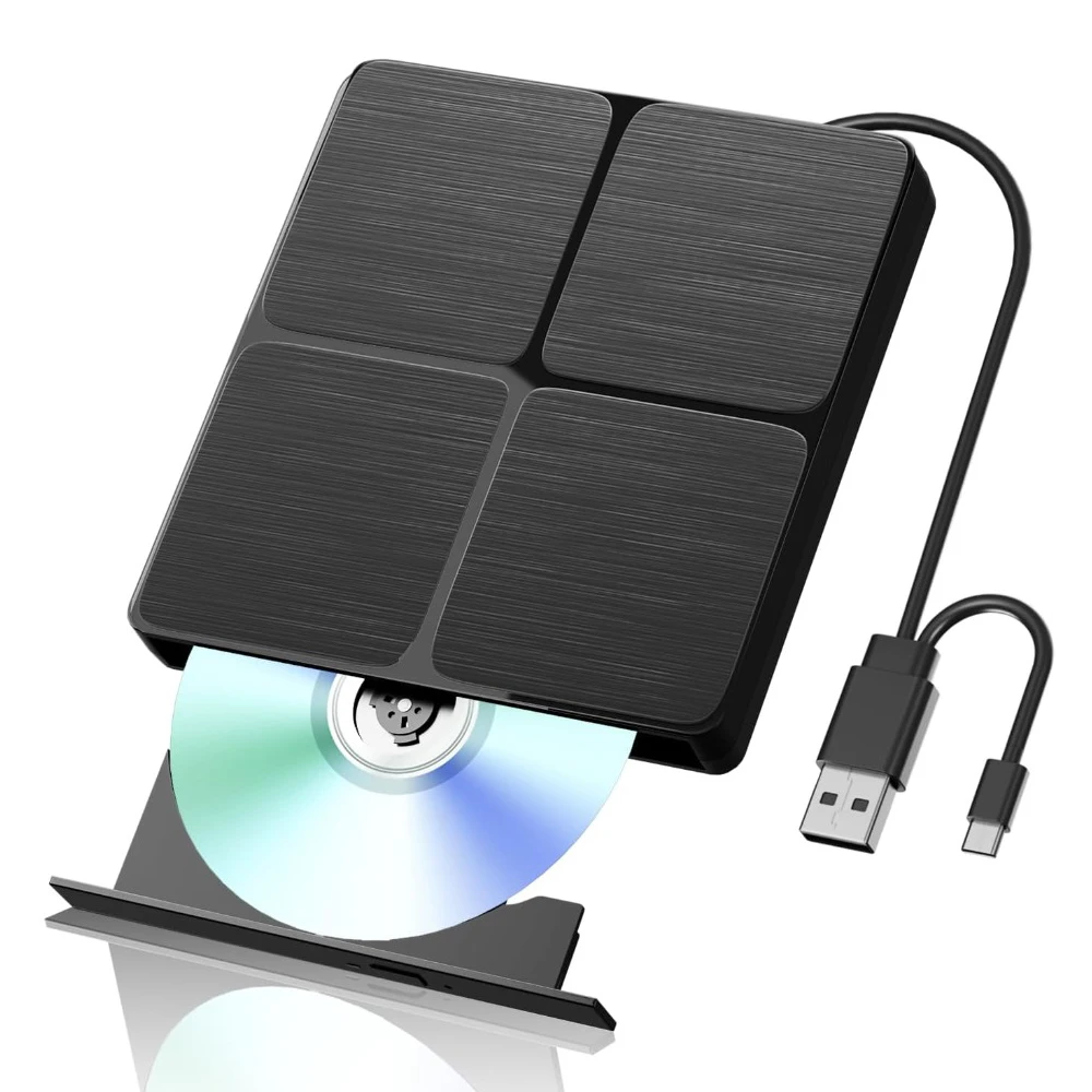 External Blu Ray Drive Portable 3D Optical Bluray Drives CD DVD ROM Read&Write Burner Compatible for Windows XP/7/8/10/11 MacOS