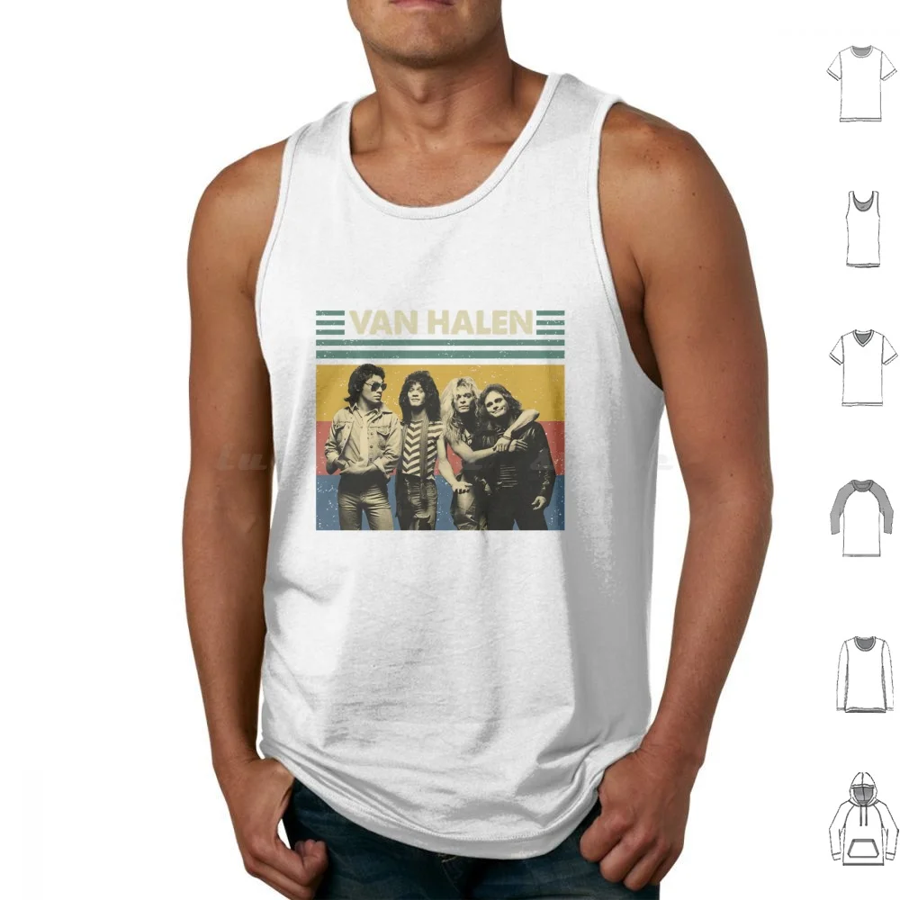 Éddíe Ván Hálén Retro Vintage Tank Tops Vest Sleeveless Éddíe Ván Hálén Retro Vintage