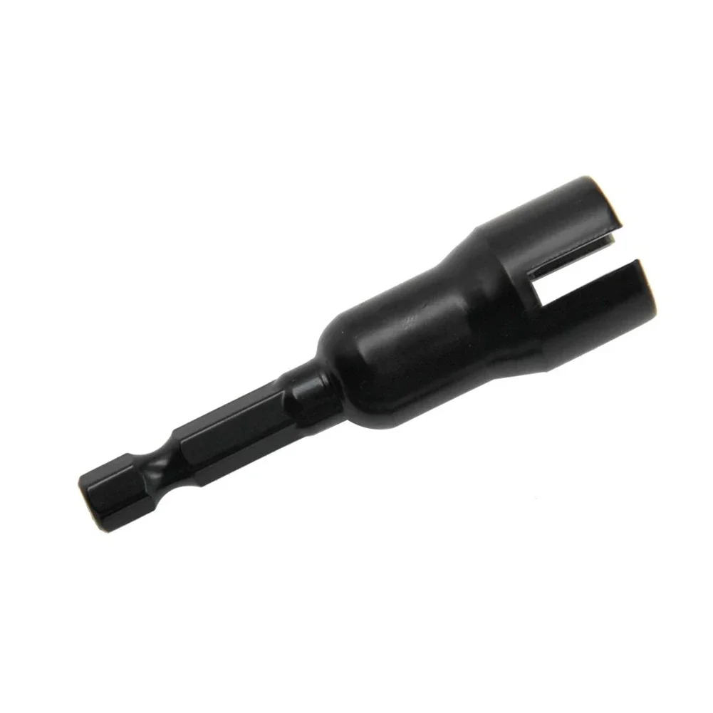 

Perfect Socket Adapter Work Nut Driver 1/4Inch Hex Shank Hex Shank Strong And Sturdy 1pcs 6.35mm Black Good Helper