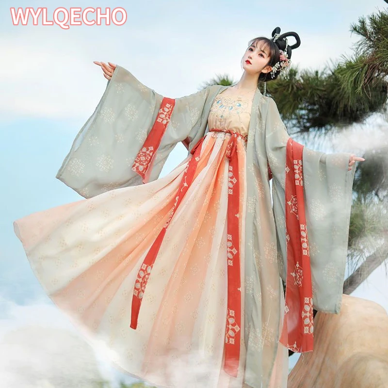 

Ancient Chinese Costume Fairy Hanfu Dress Women Elegant Traditional Chinese Tang Suit Girl Noble Princess Costume Folk Dance