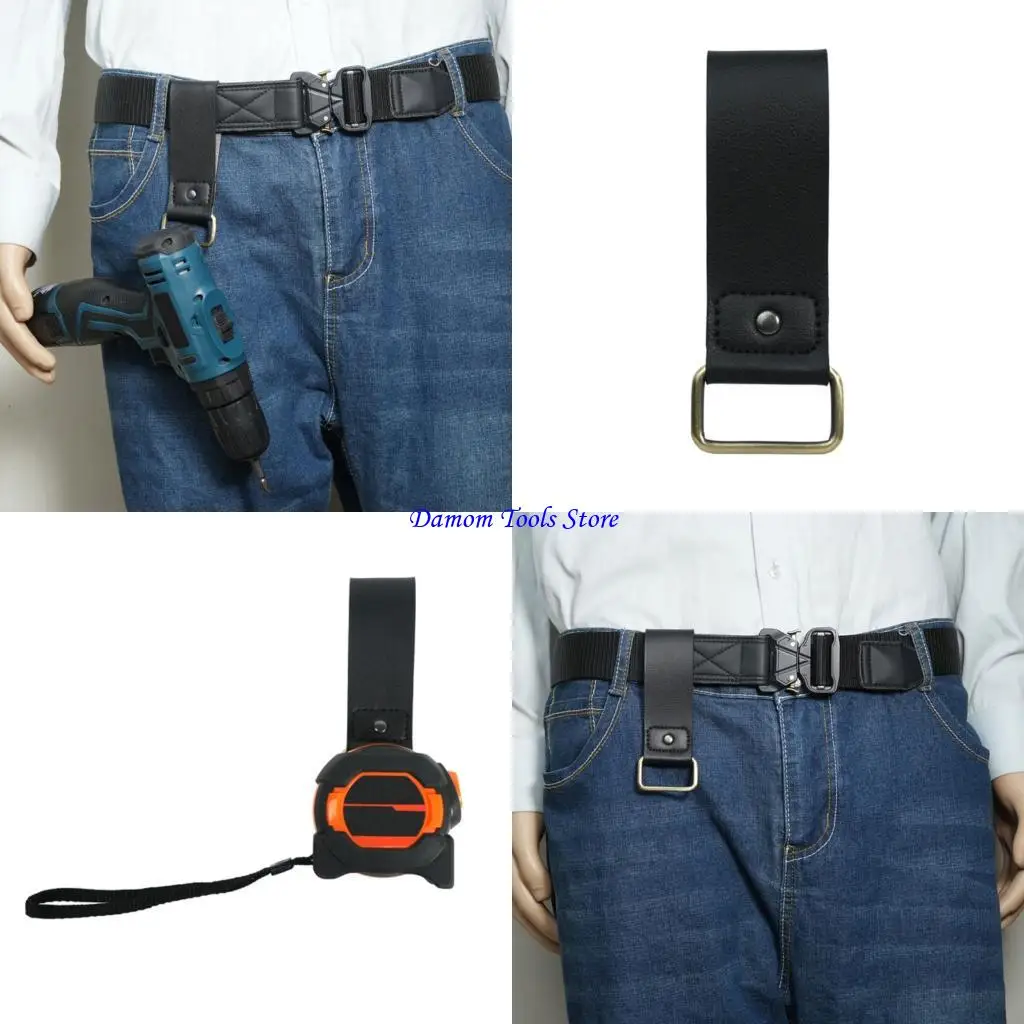 57BE Sturdy Reinforced Tape Measure Clip Keychain Holders For Tool Belt Organization