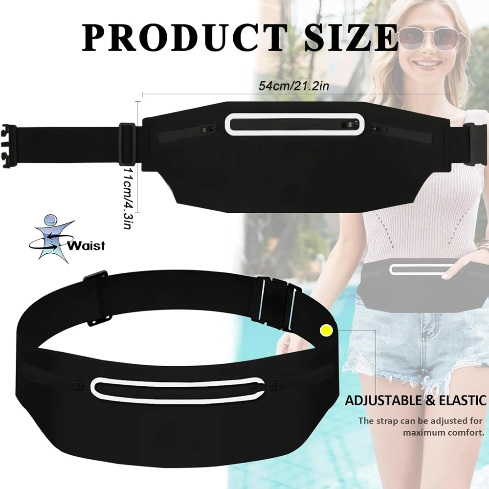 1PCS Slim Running Belt Fanny Pack for Men Women, Running Phone Holder Runners Pouch Waist Pack for Workout, Money Belt, Running