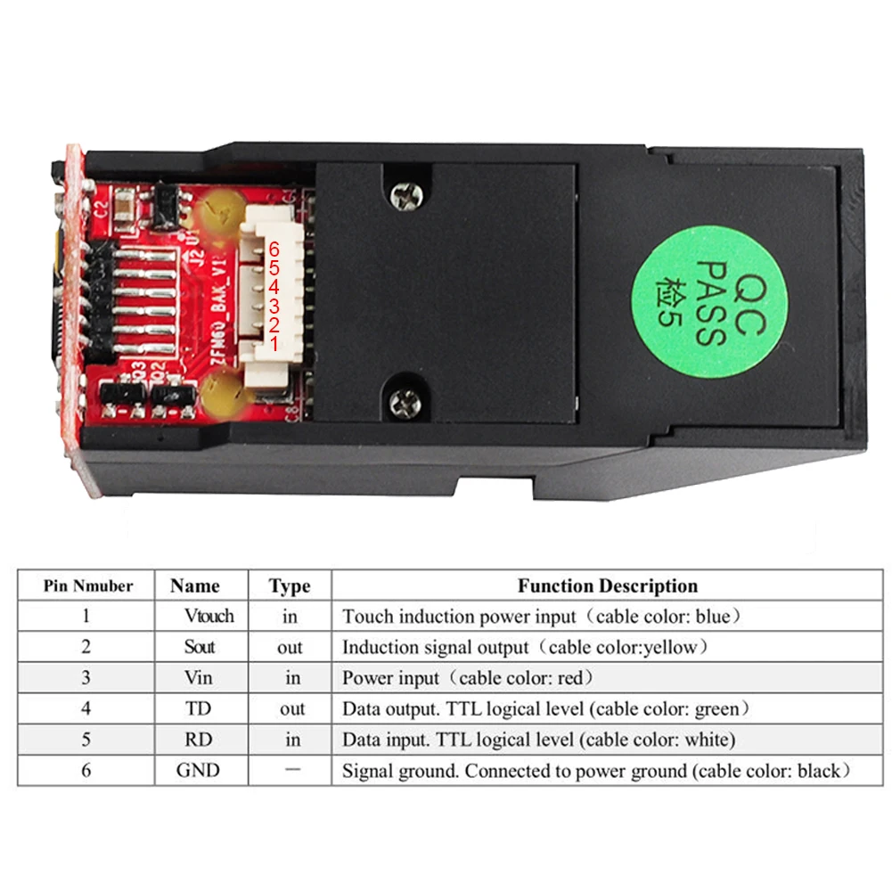 Fingerprint Reader Sensor Module AS606 Optical Fingerprint Fingerprint Module Green Light for Arduino