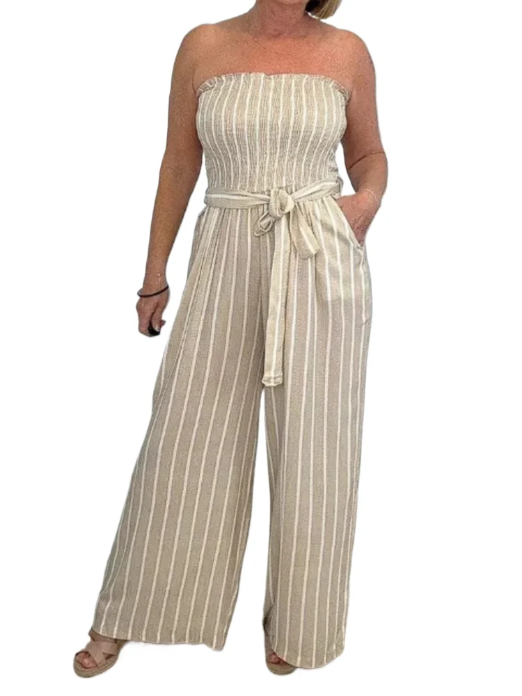 

Женские повседневные и модные полосатые комбинезоны на шнуровке, новые летние элегантные повседневные офисные праздничные вечерние комбинезоны, женские комбинезоны