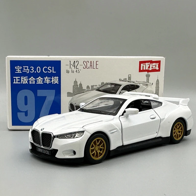 1:47 BMW I7 1:42 BMW CSL 3.0 Alloy Car Diecasts & Toy Vehicles Car Model Miniature Scale Model Car Toy For Children