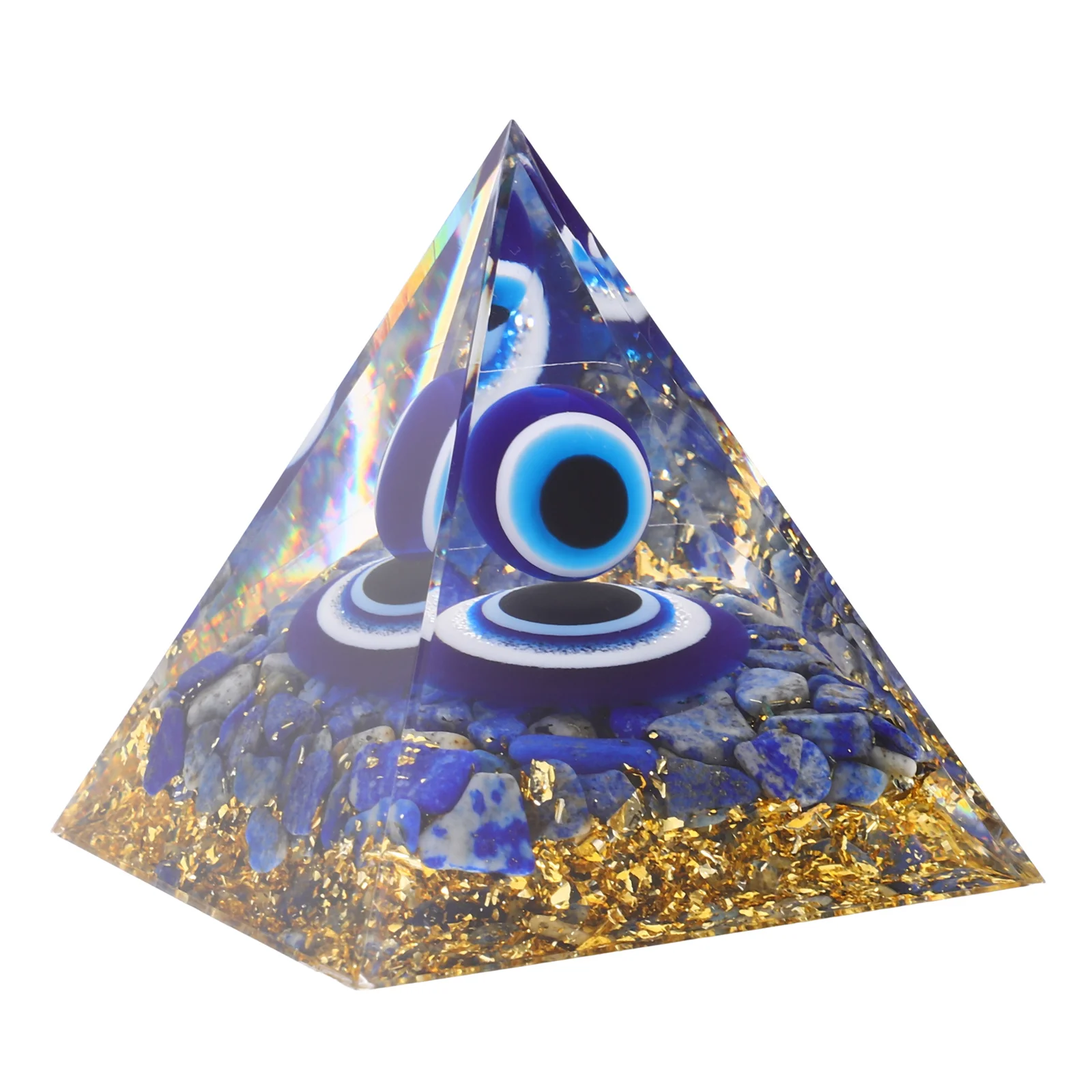 

Mini Lapis Pyramid Decoration Creative Home Desktop Ornament Unique Artwork Pyramid Decor for Office Indoor Space