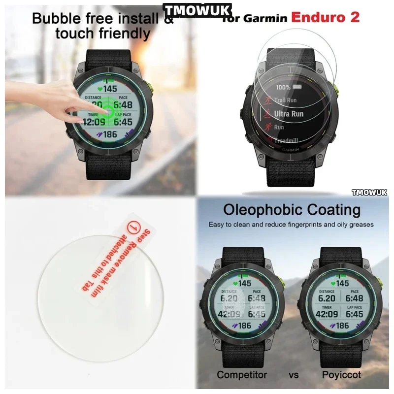 For Garmin Enduro 2 3 Enduro2 Enduro3, Enhanced Visual Clarity With 9H Glass, Perfect For Outdoor Enthusiasts.