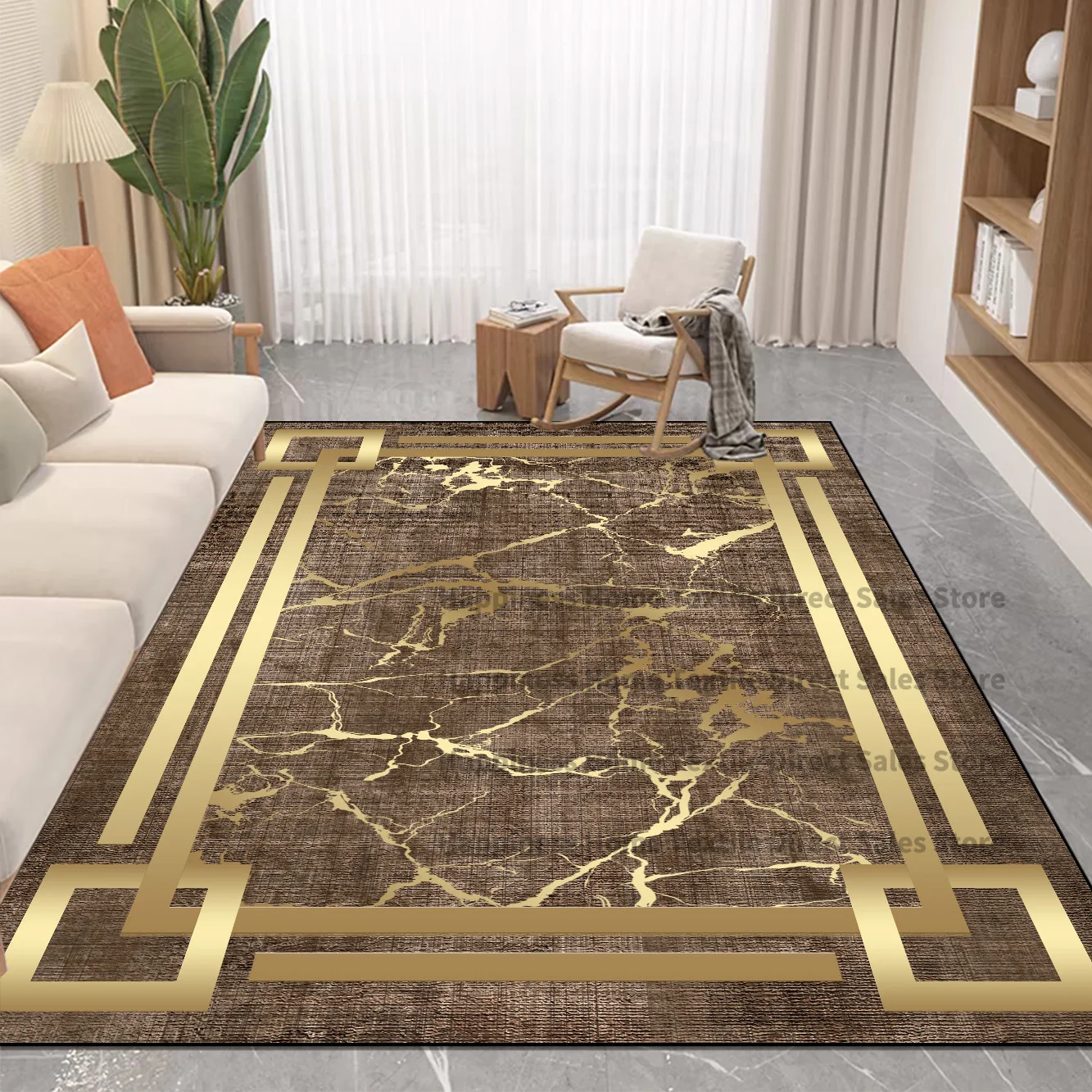Nordic Luxury Style Carpet in The Living Room Easy Clean Absorbent Soft Mat Antiskid Lounge Decor Rugs Big Size Room Floor Mats