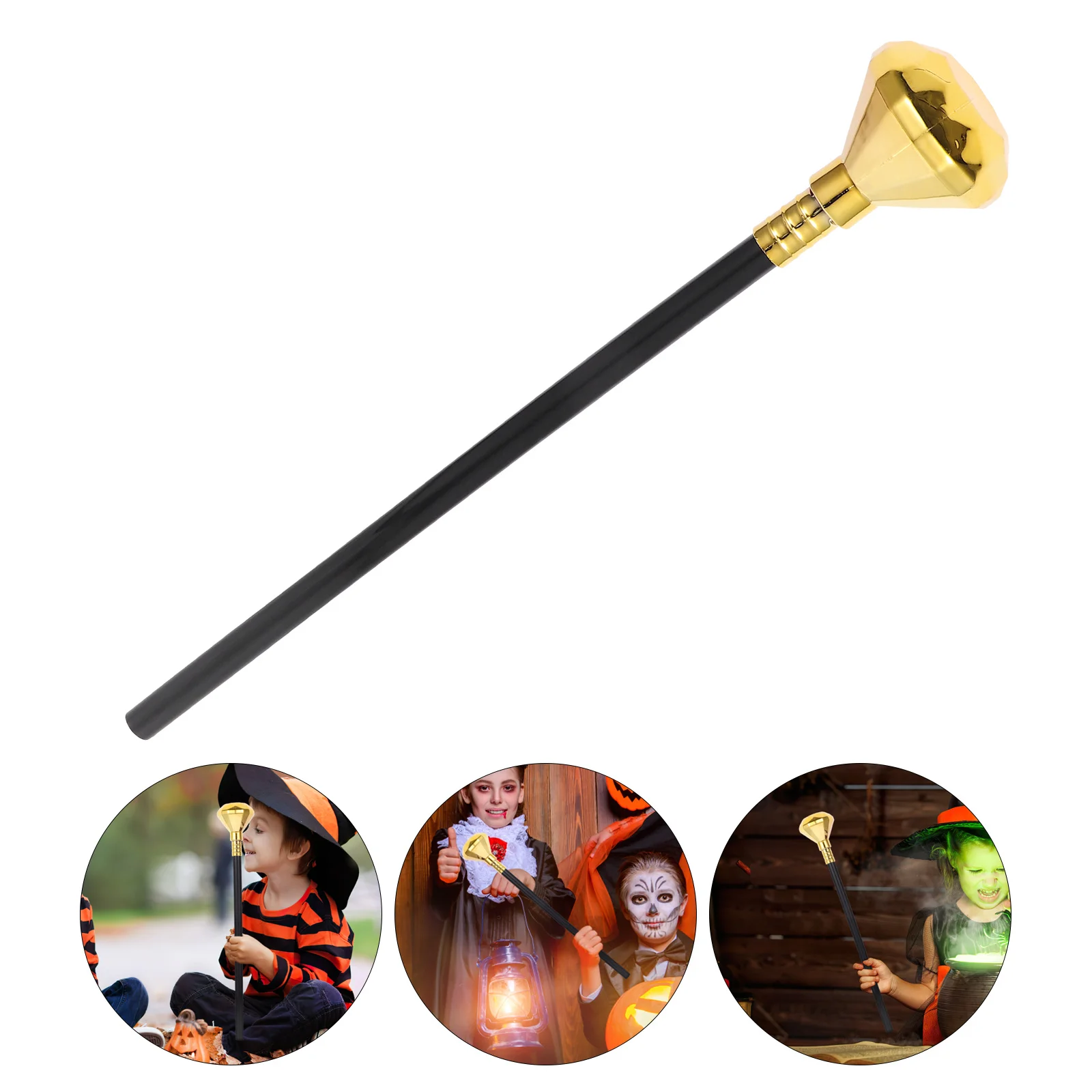 

King Scepter Prop For Halloween Cosplay Dress Up Party Role Playing Decorative Accessory Walking Stick Festival