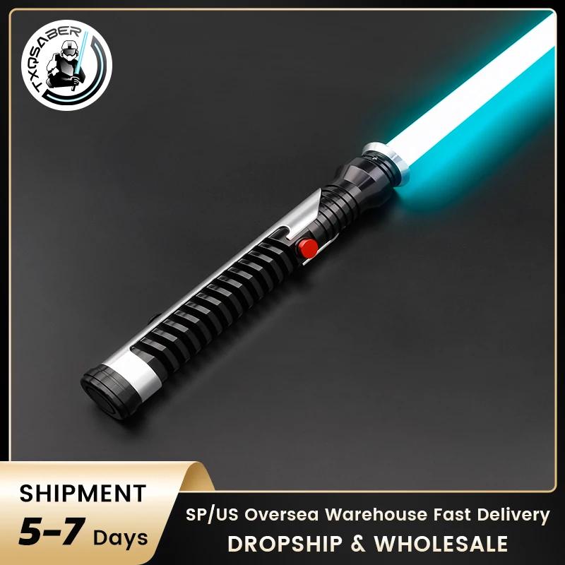 TXQSABER Lightsaber Qui-Gon SNV4 Proffie Bluetooth Neo Pixel Smooth Swing Metal Handle Blaster Force Metal Toys Cosplay Laser