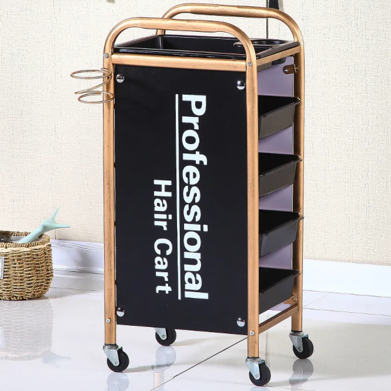 Retro Multilayer Wheels Trolley  Mobile Pulley Auxiliary Cart Paint Craft Hairdressing Trolley Colorful Tool Storage