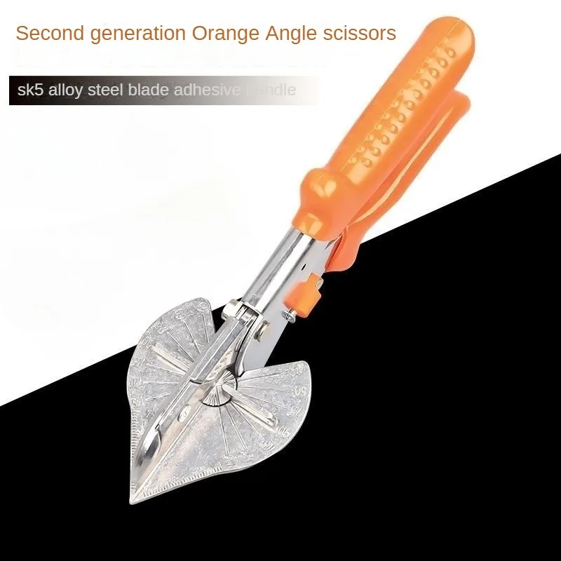 Multi-angle Bevel Scissors Angle Shear 45-135 Degree Angle Mitre Siding Wire Duct Cutter with 10 Replacement Blades and Spanner