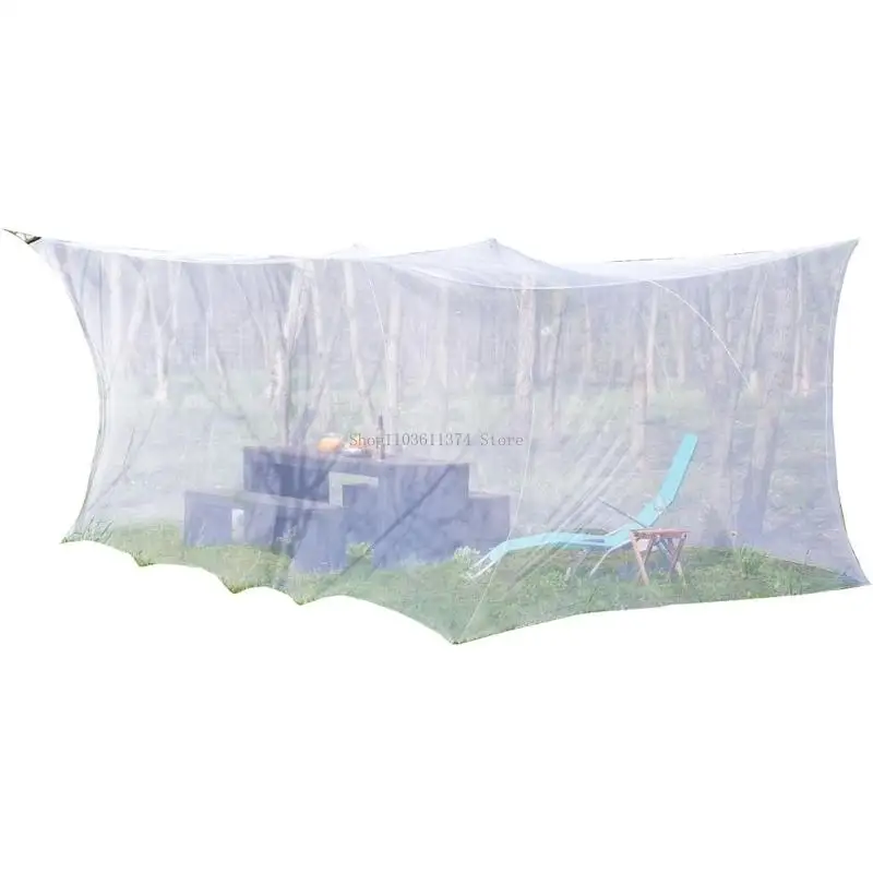  Camping Insect Screen Cover for Garden Backyard Seating Areas, Rectangular Net Surround with Hanging Support Design