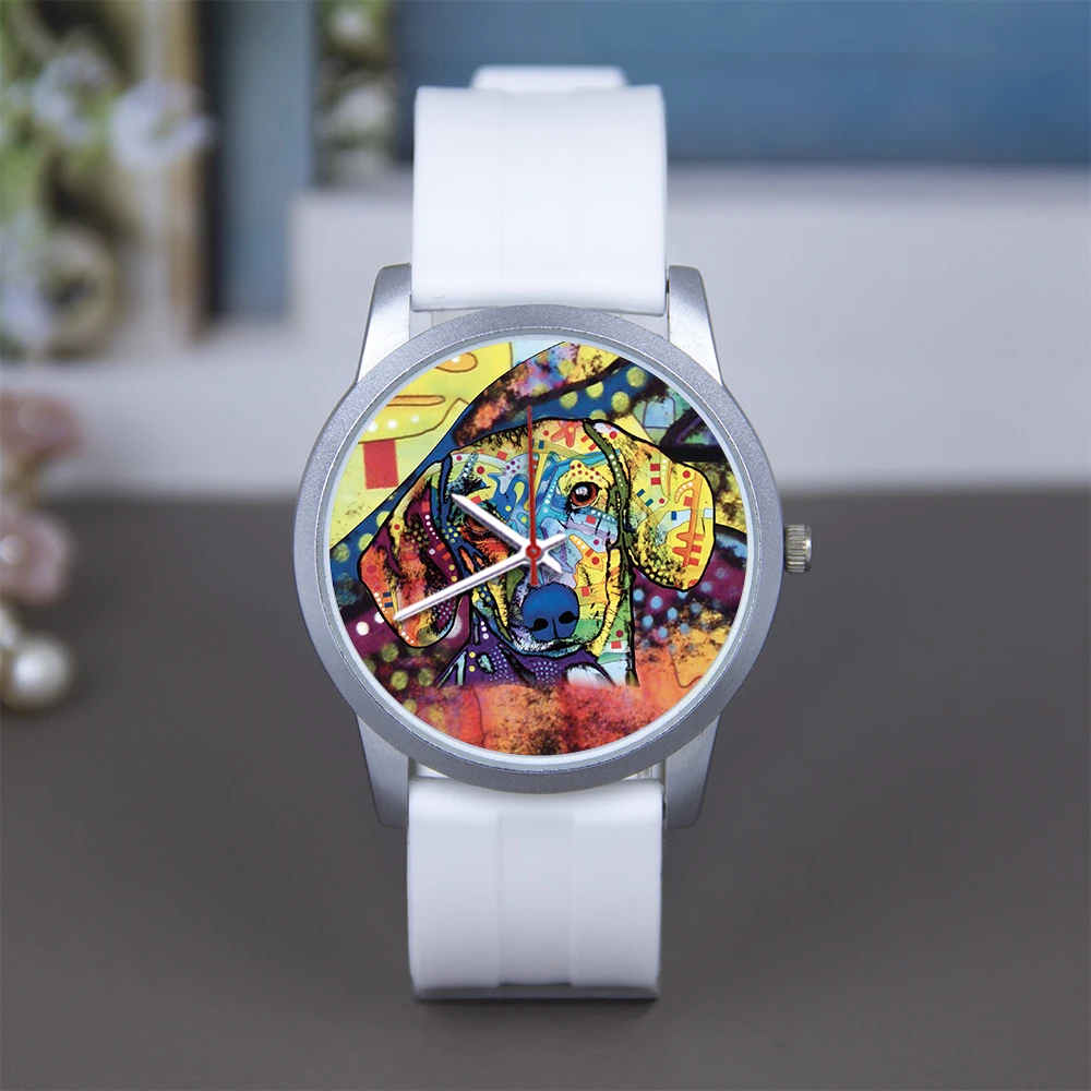 Reloj automático Unisex hecho a medida de 45/38mm para hombre, relojes electrónicos para niños, relojes de pulsera de lujo para perro, plateado y negro