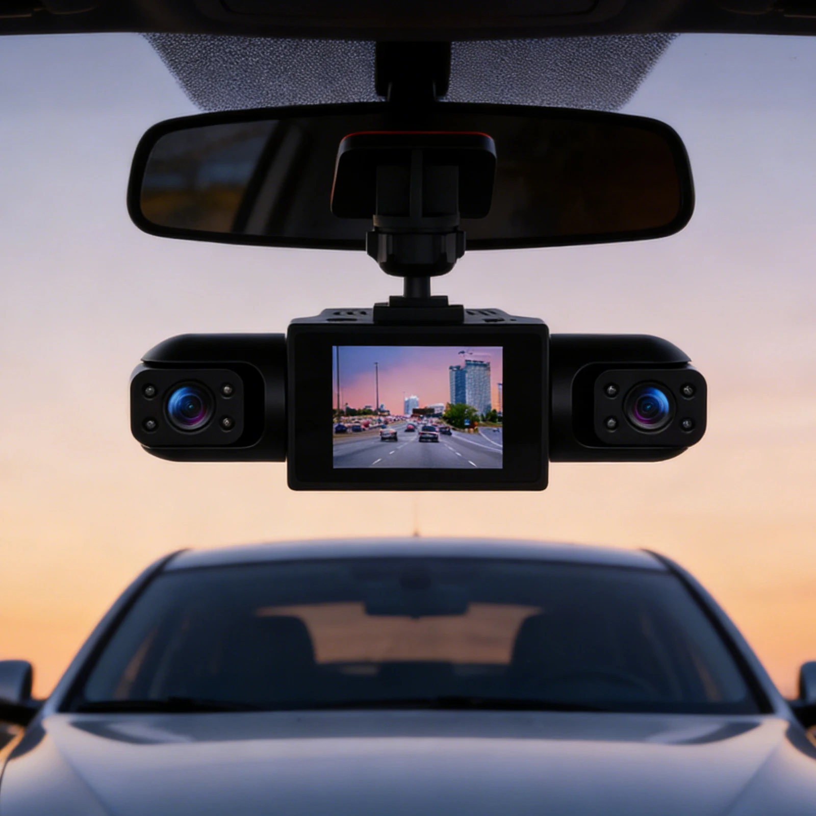 360 Degree 4 Channel Dash Cam with 32GB Card Full HD Dash Camera Night Vision Parking Monitor for Taxi Fleet and Family Vehicles