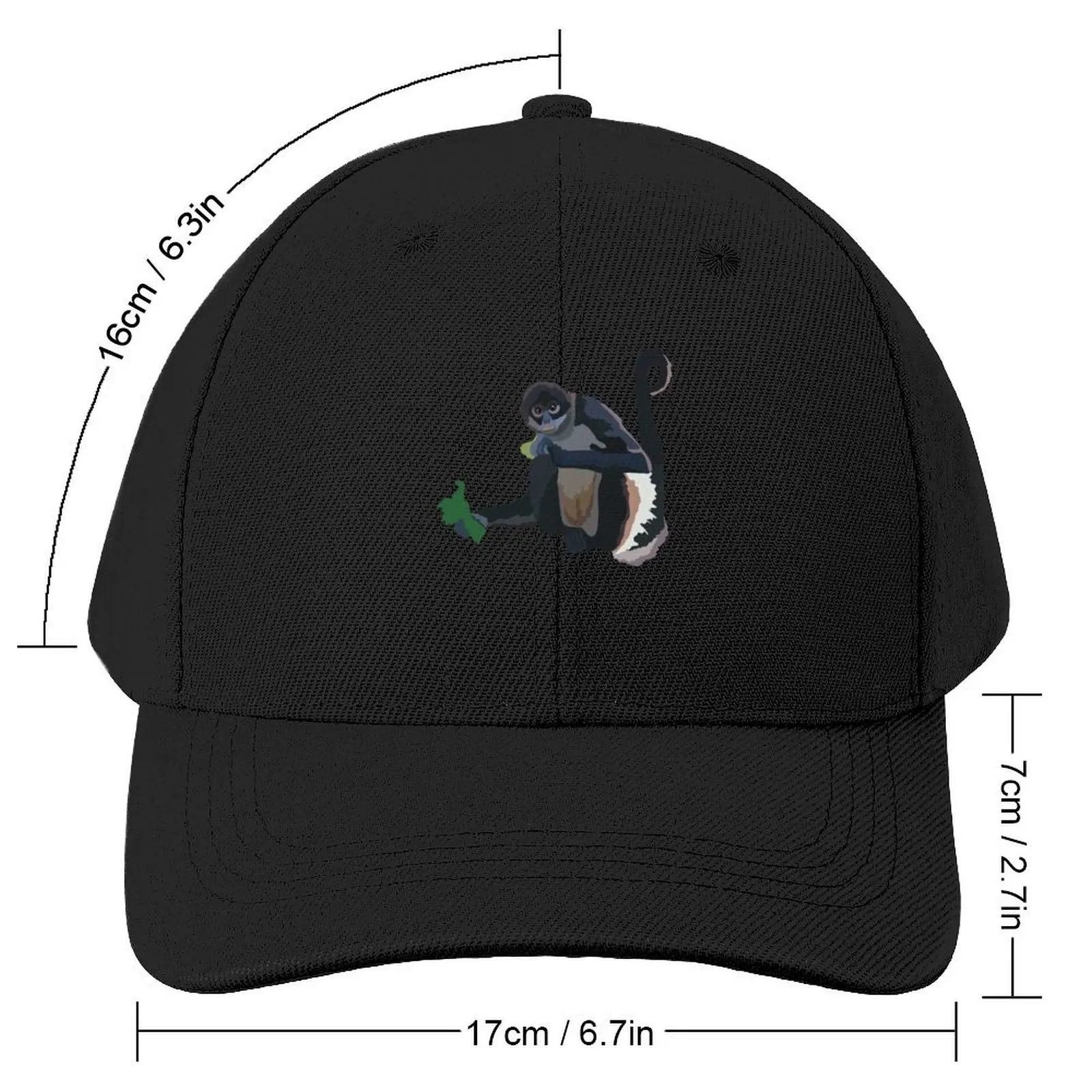 B is for Black Handed Spider Monkey Baseball Cap Golf Wear Fishing cap Boy Child Women's