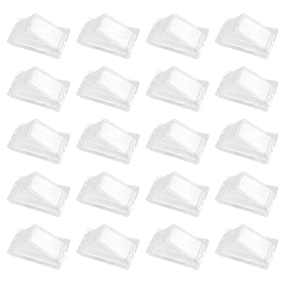 

60pcs Transparent Sandwich Packing Box Clear Triangle For Cake Bread Dessert Storage Disposable Container Kitchen Bar Supply