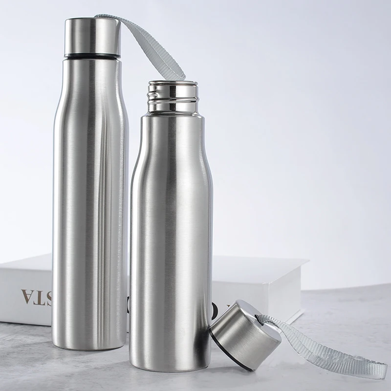 

1000ml Single-layer Rugged Water Cup Metal Flask Drinkware for Camping Sports Gym Stainless Steel Sport Water Bottles