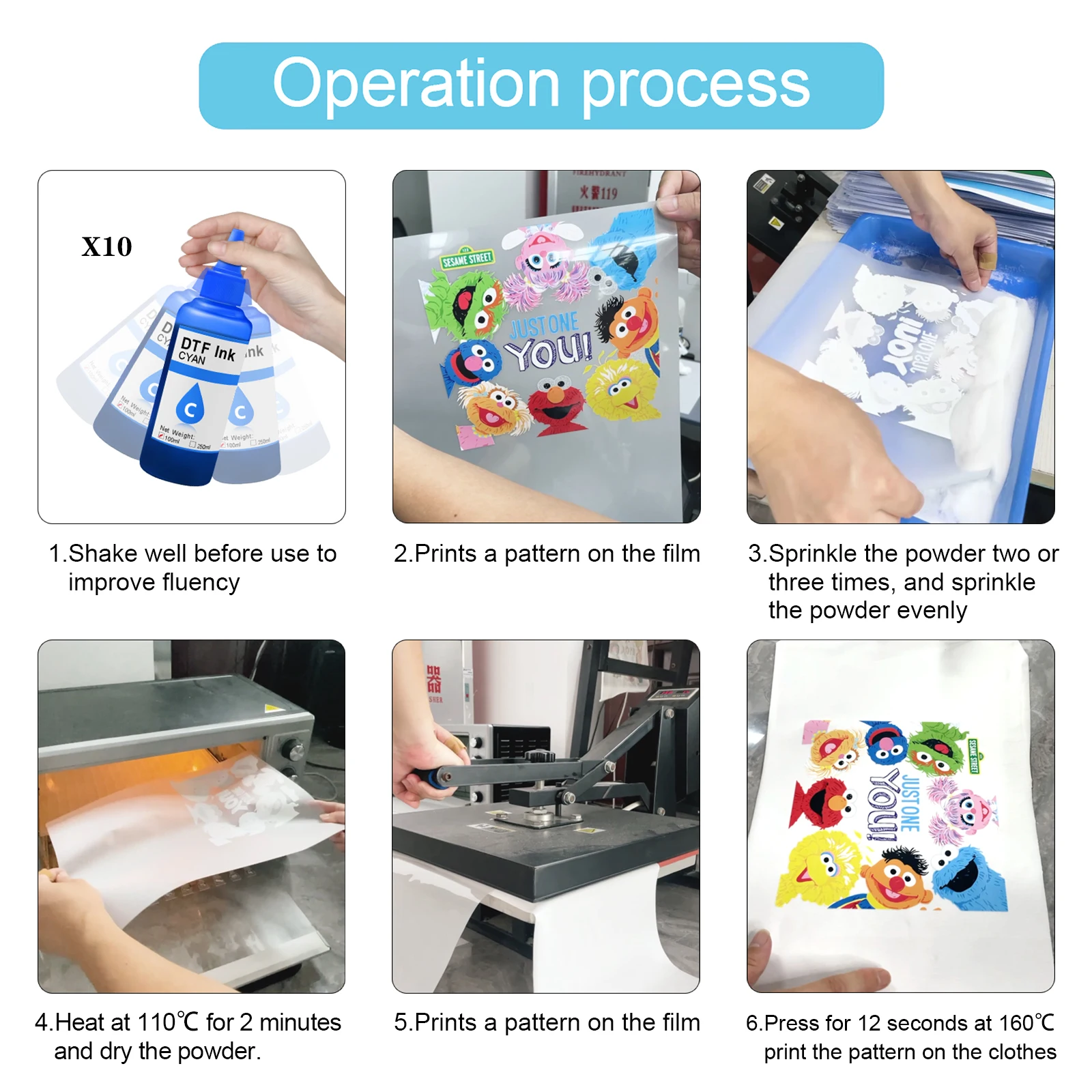 1KG Powder For Direct Transfer Film Printing For DTF Ink Printing PET Film Printing And Transfer