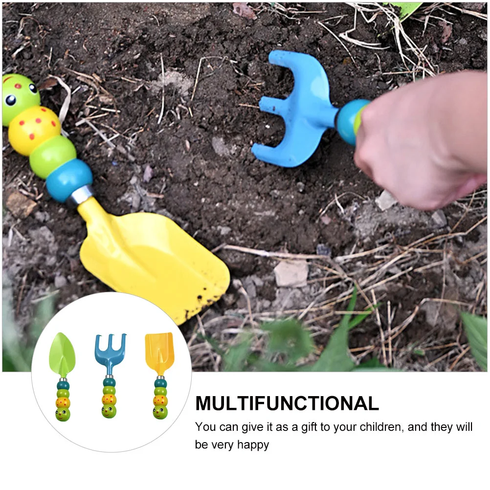 3 Pcs/Set Modeling Bug Shape Child Beach Toys Abs Handle Soil Sand Playing