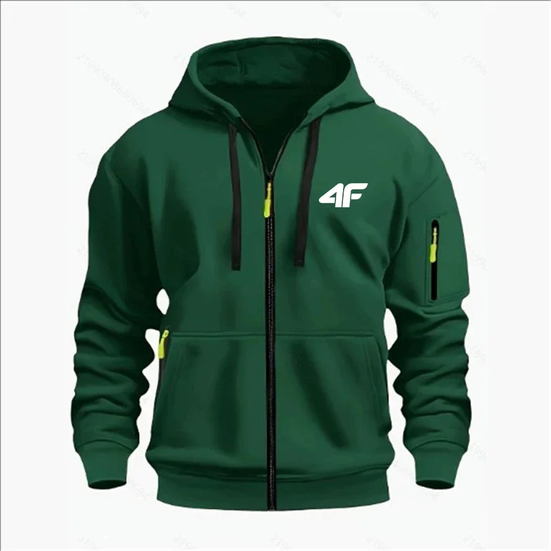 

2025 New Men's Sportswear and Fashionable Outdoor Sweatshirts for Autumn and Winter, Men's Casual Pocket Zipper Sweatshirts