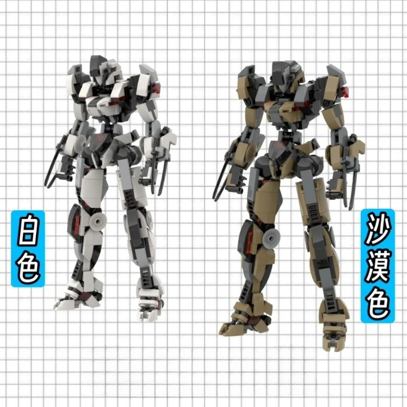 

New MOC Military Building Blocks Minifigure, 2nd Gen Combat Mecha Warrior Robot Toy Ornament, Kids Holiday Gift
