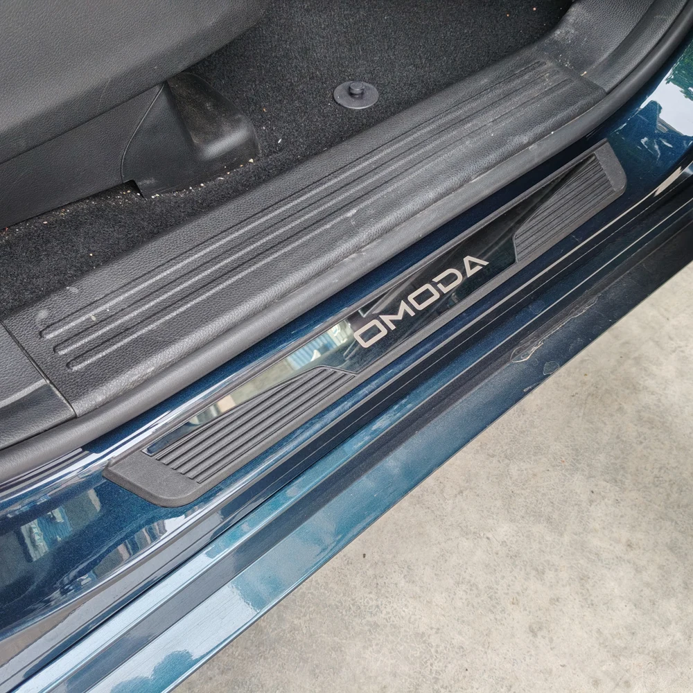 Für Omoda 7 PHEV C7 EV 2026 Zubehör Auto-Türschwellenschutz Einstiegsleisten Schwellenplatten Aufkleber Styling – Detail 4