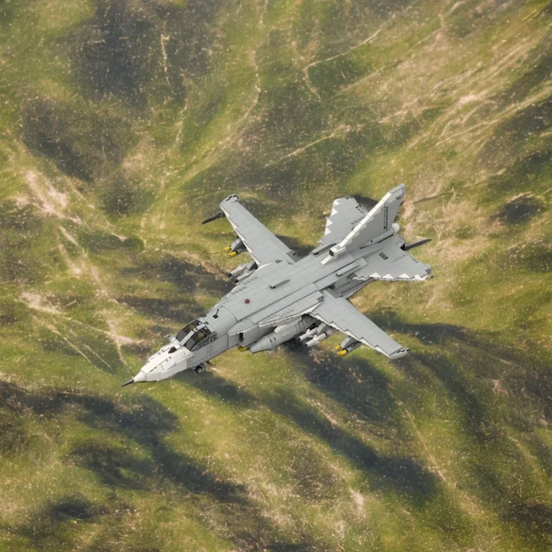 1474 قطعة MOC طائرة متنقلة موضوع Sukhoiing SU-24 1:34 مقياس رائعة الجناح تفاصيل لتقوم بها بنفسك نموذج اللبنات عيد ميلاد اللعب هدية #5