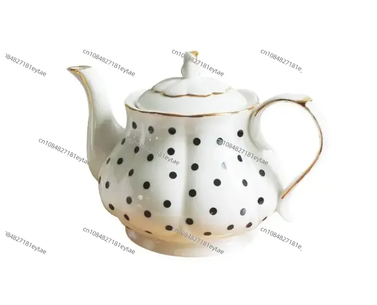 British Afternoon Tea set Bone Porcelain Points Hand-painted Golden Teapot Creative Coffee Pot Simple Water Pot