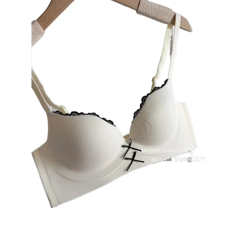 KUCLUT  3D Seamless Bra Wireless Non-Steel Ring Small Breast Push Up Gather Anti Sagging Soft Comfort Daily  Lingerie