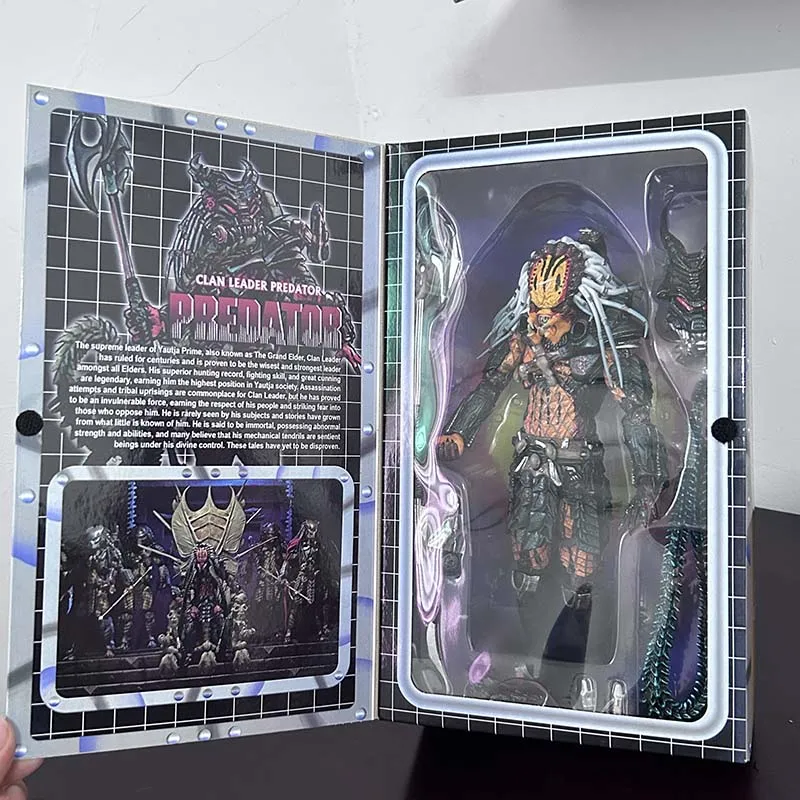 شخصية عمل المحارب زعيم عشيرة المفترس ، كبير الفضائيين ، ألعاب نموذجية قابلة للتجميع ، هدية ديكور مكتب للأطفال