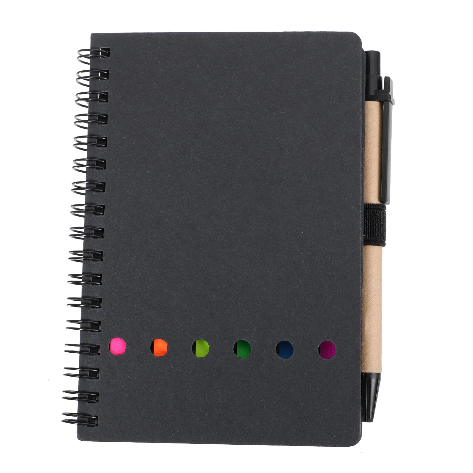 

Notebook Coil Loose Leaf Planning Notepad with Stickers Office Adhesive Pockets for Notebooks Pads