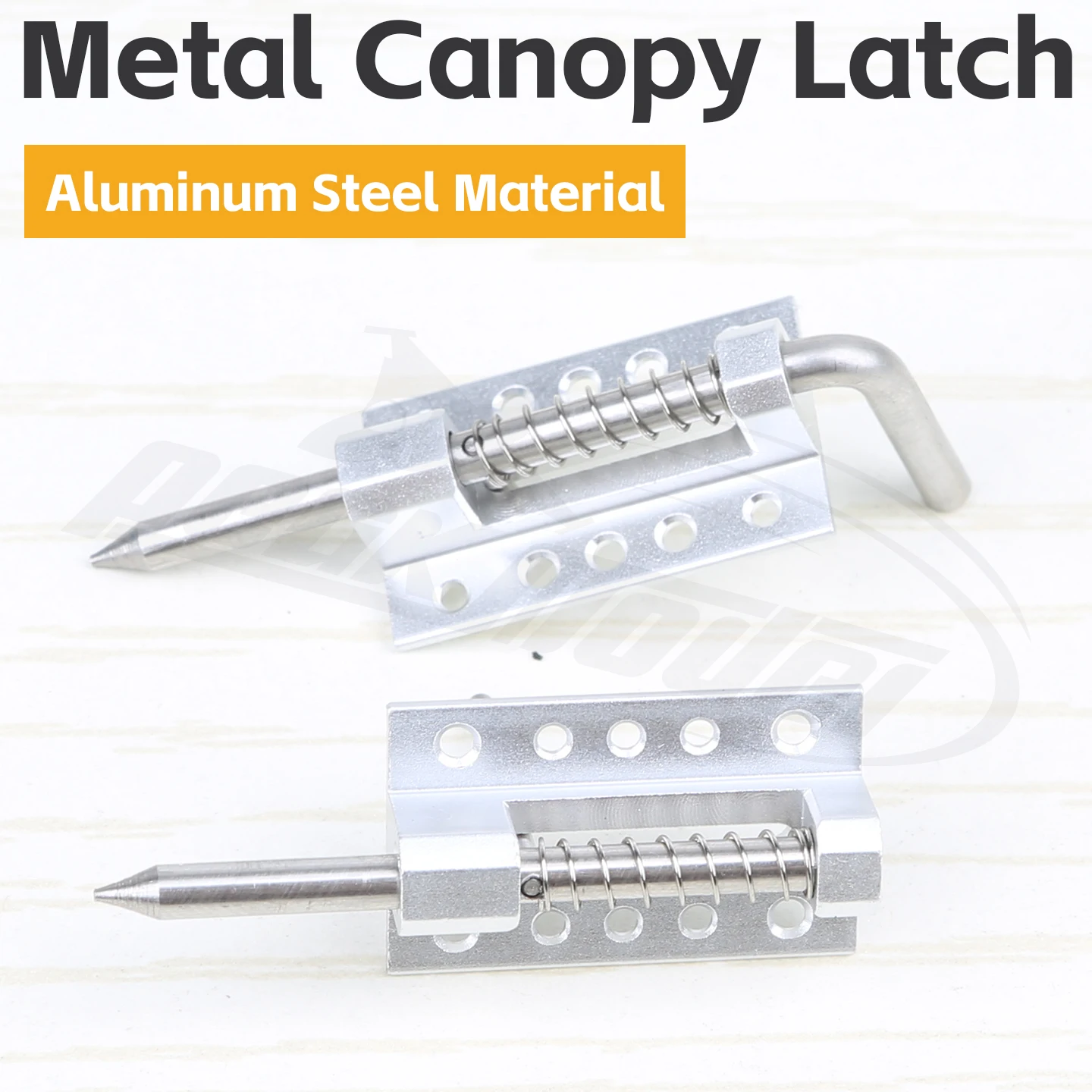 RC Fixed Wing Airplane Metal Canopy Latch – Aluminum Alloy Spring Pin Lock for Battery Hatch Cockpit – DIY Model Parts