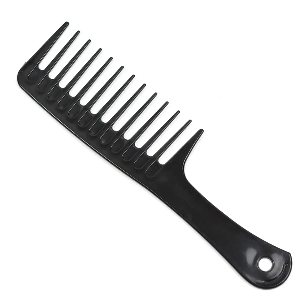 

1pc Wide Tooth Hair Combs Detangle Hair comb Styling Hair Comb curling comb Salon Styling Tools (Black)