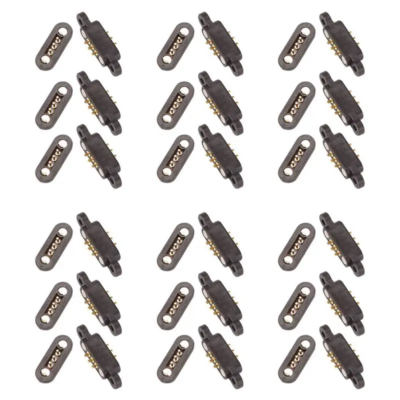 [AAAE 2026] 18 Pairs Spring Loaded Magnetic Pogo Pin Connector 3 Positions Magnets Pitch 2.3MM 3P Through Holes Male Female Prob
