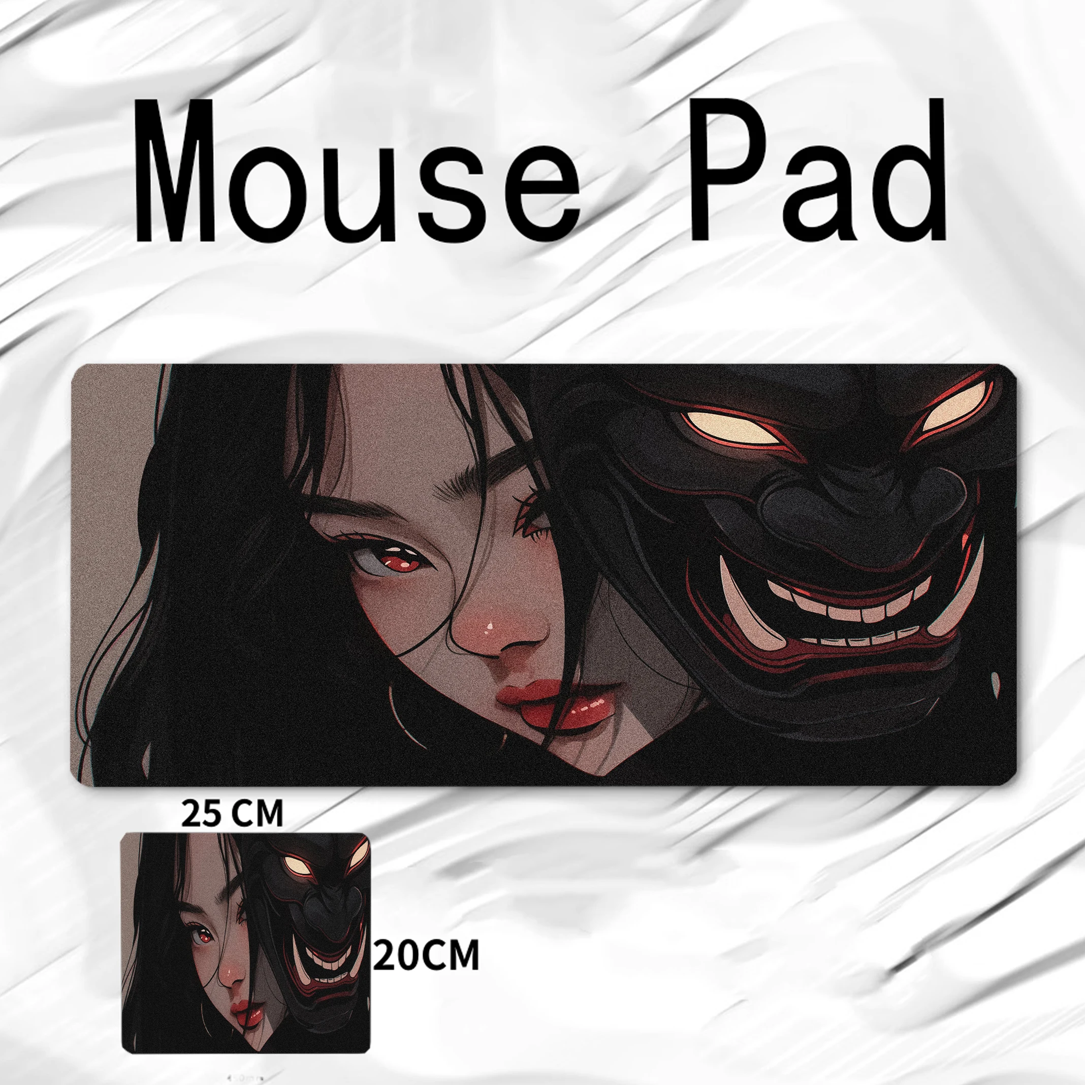 

Janpanese Mask Girl Keyboard Long Pad Game Rubber Desk Mat Gaming Speed Accessories Keyboard Pads XXXL Office Rug Desk Mats
