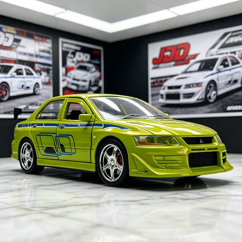 JADA 1:32 Brian LANCER EVOLUTION VII, Auto de Aleación a Escala, Modelo de Auto en Miniatura para Colección o Regalo