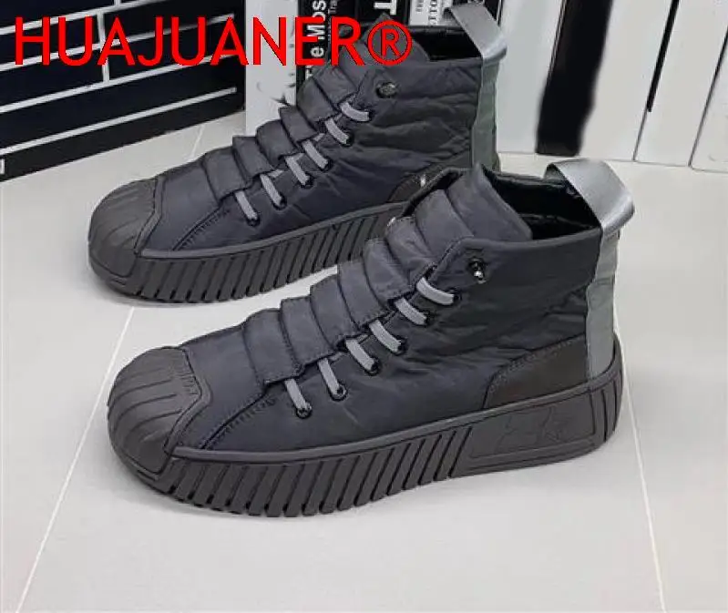 2024 Autumn and Winter New Men Boots The Increased Boots Fashion Lace Up Casual Shoes Board Shoes High Quality Platform Shoes