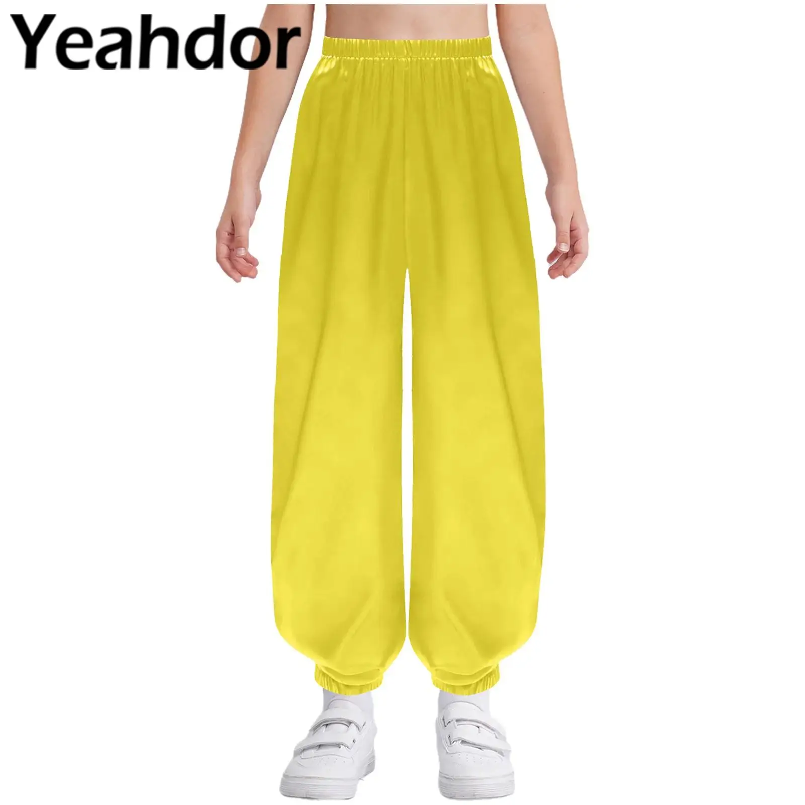 

Детские традиционные китайские штаны для мальчиков и девочек, униформа кунг-фу, тай-чи, Вин Чун, одежда для тренировок по боевым искусствам, брюки с эластичной резинкой на талии