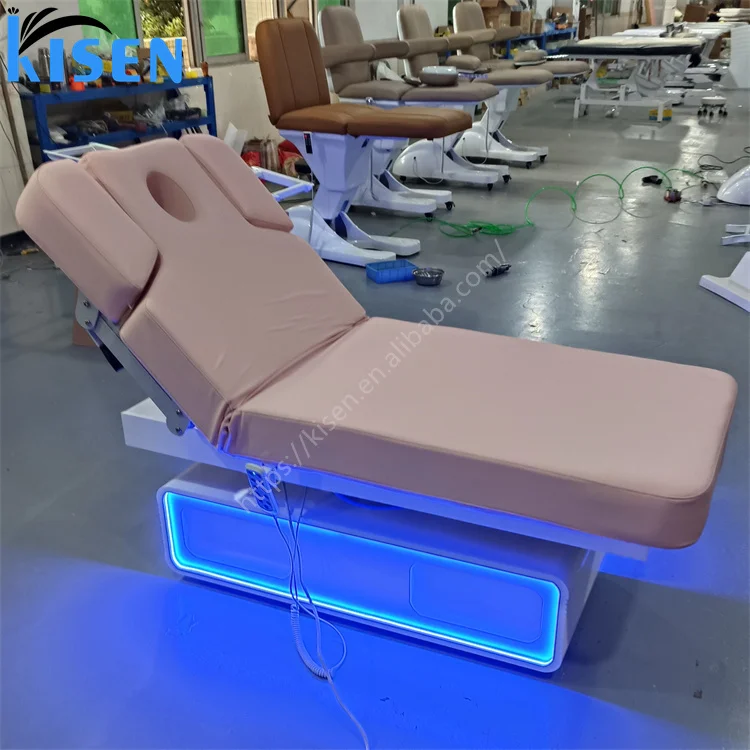 Kisen Hottest king Size Facial  Salon Eyelash Bed 4 Motor Automatic Electric Massage Tables & Bed for Salon Spa