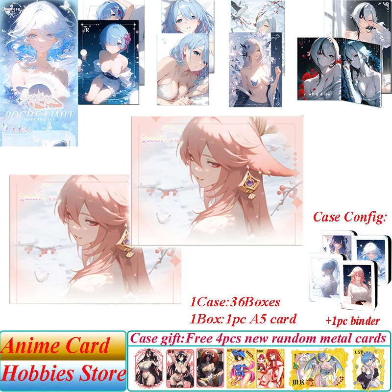 

Roche Limit 2 Goddess Story A5 Boards Anime Double Fold Drop Adhesive Pajamas Bikini Uniform Sexy Mr Lr Waifu Collection Cards