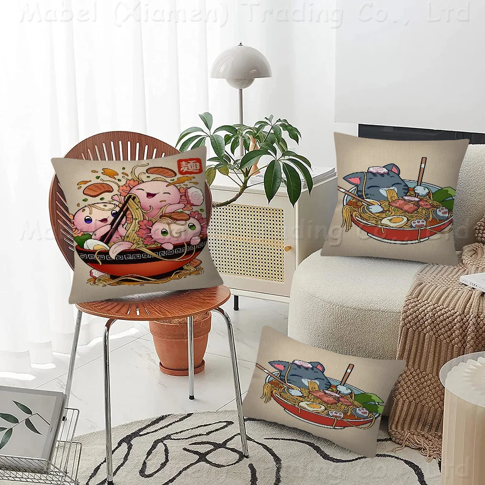 

Cute Animals Food Cushion Cover Car Throw Pillow Case For Sofa Car Christmas Gift 40x40cm 45x45cm