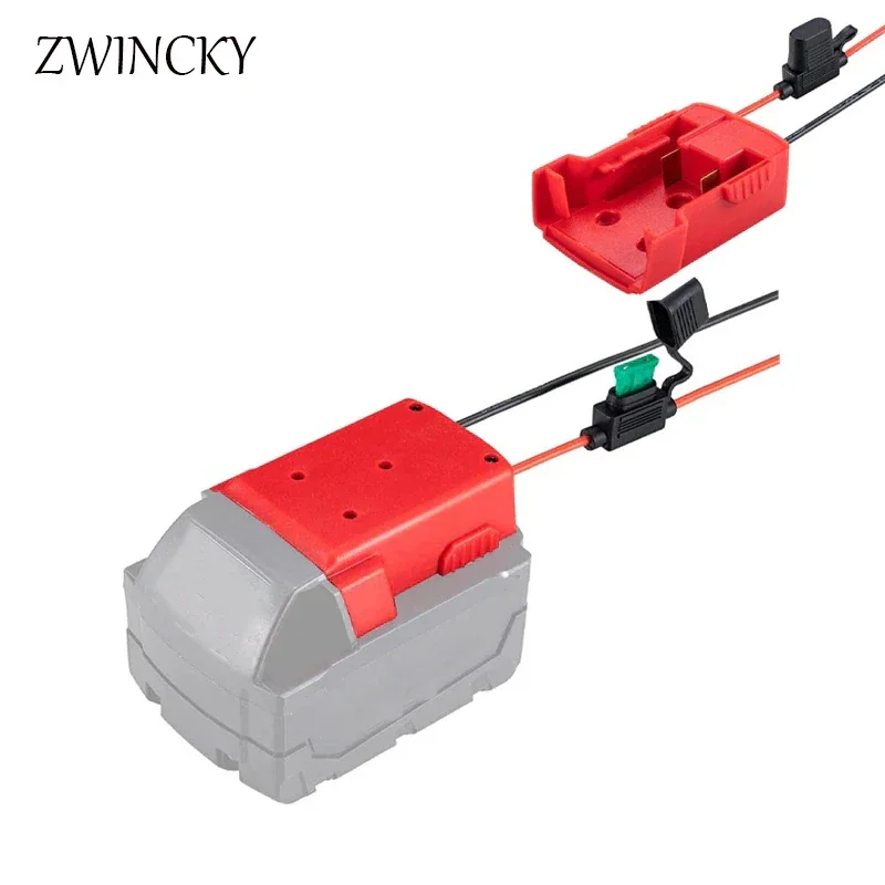 Power Wheel Adapter for Milwaukee M-18 18V Lithium Battery with Fuse DIY Battery Adapter Power Connecter for Rc Truck DIY Use