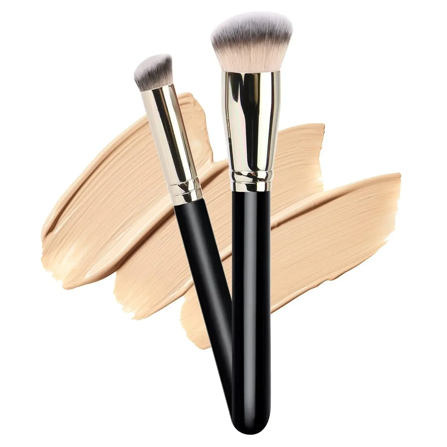 Foundation & Concealer Brushes Set for Blending, Buffing, Sculpting, Mineral Makeup Application