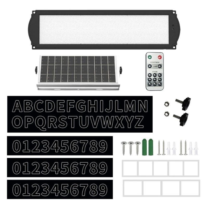 

Solar LED Address Sign Solar power Home Address Plaque ABS+PC for Outdoor Use