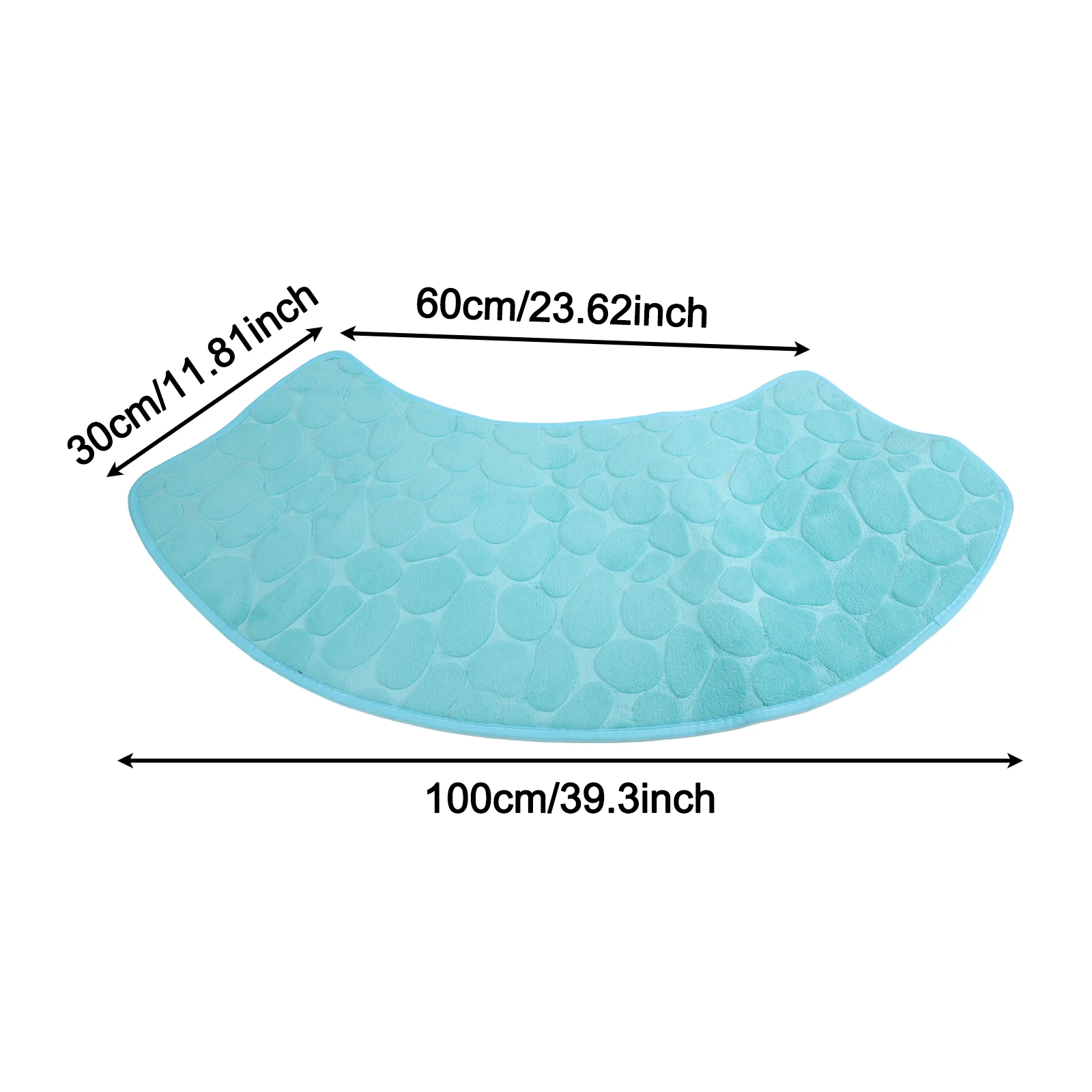 

Коврик для ванной комнаты Ковер с тиснением гальки Изогнутый коврик с зубцами Нескользящий коврик Впитывающий напольный коврик Коврик для туалета и душа Коврик для ванной