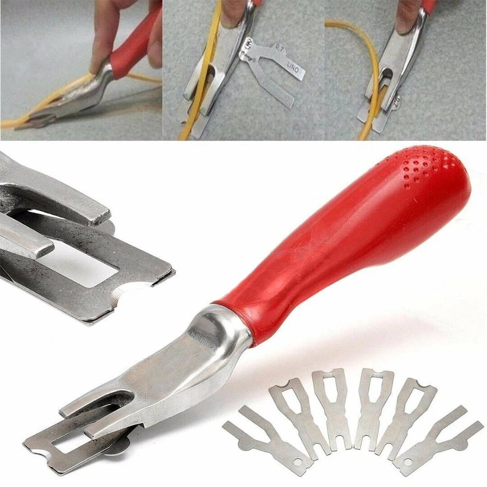 

6 Blade Flooring Welding Cutting Kit Floor Vinyl Crafts Carpet Trimming Skiving Cutting Tools Spatula Tool