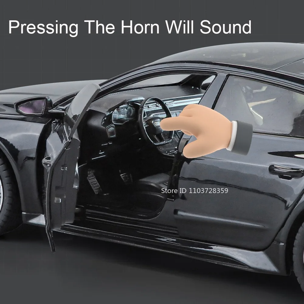 1:24 RS7 R8 V10 PLUS Miniaturowe modele samochodów Zabawki Odlewane ciśnieniowo Drzwi otwierane z dźwiękiem Absorpcja wstrząsów dla dzieci Prezenty